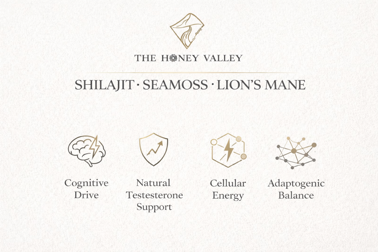 Potent Gold-Grade Shilajit, Sea Moss & Lion’s Mane Capsules – Premium Formula (2 month supply)