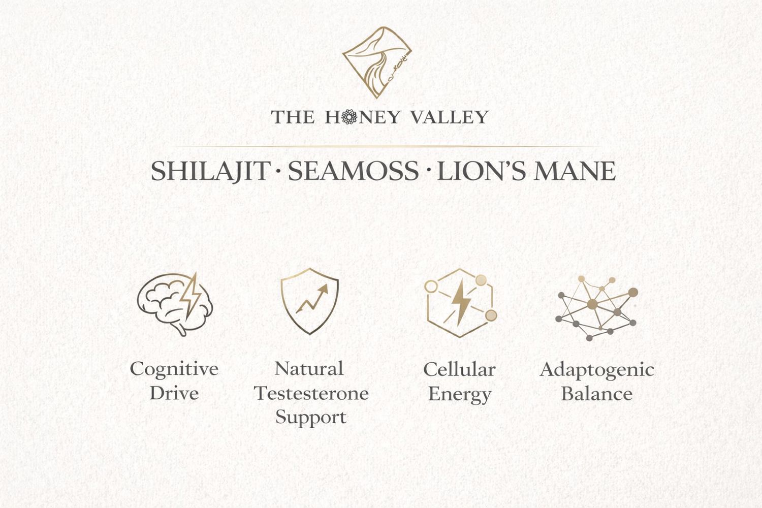 Potent Gold-Grade Shilajit, Sea Moss &amp; Lion’s Mane Capsules – Premium Formula (2 month supply)