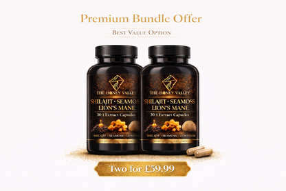 Potent Gold-Grade Shilajit, Sea Moss &amp; Lion’s Mane Capsules – Premium Formula (2 month supply)